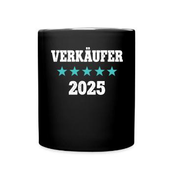 Verkäufer 2025 Ausbildung Prüfung Einzelhandel - Tasse einfarbig - Schwarz - Vorne