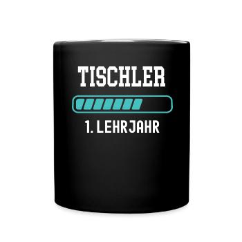 Tischler Ausbildung 1 Lehrjahr 1. Ausbildungsjahr - Tasse einfarbig - Schwarz - Vorne