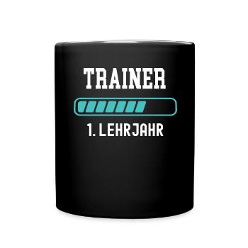 Trainer Ausbildung 1 Lehrjahr Trainerlizenz - Tasse einfarbig - Schwarz - Vorne