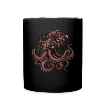 Steampunk Kraken - Full Colour Mug - black - Front
