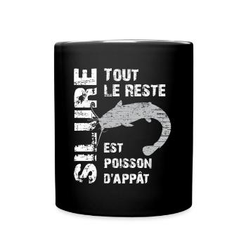 Pêche au silure Tout le reste est poisson d'appât - Mug uni - noir - Devant
