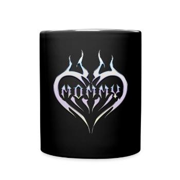 Tribal Heart Tattoo for Emo and Goth - Full Colour Mug - black - Front