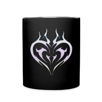 Tribal Heart Tattoo for Emo and Goth - Full Colour Mug - black - Front