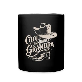 Danse en ligne cool Country Papy - Mug uni - noir - Devant