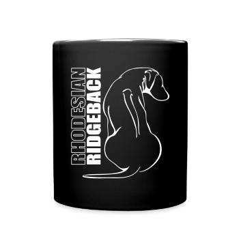 RHODESIAN RIDGEBACK PROFIL Wilsigns - Full Colour Mug - black - Front