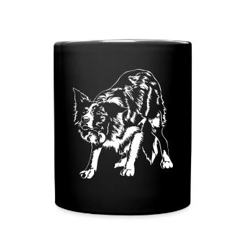 BORDER COLLIE herding dogs Wilsign's herding dog - Full Colour Mug - black - Front