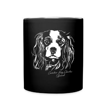 CAVALIER KING CHARLES SPANIEL Portrait de Wilsigns - Mug uni - noir - Devant