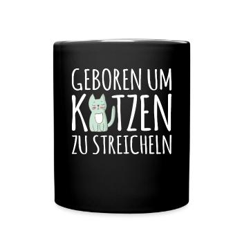 Cat Cat Friend Kitty Pet Funny Gift - Full Colour Mug - black - Front