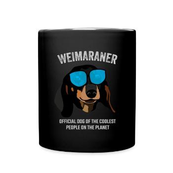 Weimaraner offizieller Hund der kühlsten Leute - Tasse einfarbig - Schwarz - Vorne