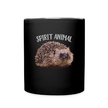 Hedgehog Spirit Animal - Full Colour Mug - black - Front