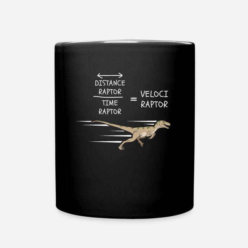 Velociraptor-Gleichung - Tasse einfarbig - Schwarz