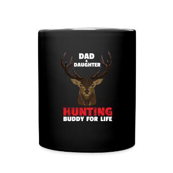 Dad & Daughter Hunting Buddy - Full Colour Mug - black - Front