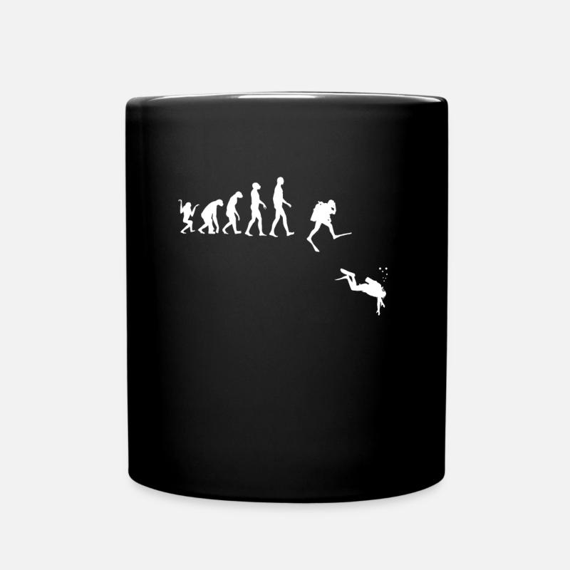 Evolution de la plongée sous-marine - Mug uni - noir