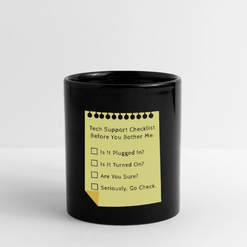 Tech Support Checklist Funny Helpdesk IT Engineer Full Colour Mug