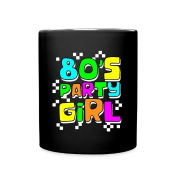 80's Party Girl - Full Colour Mug - black - Front