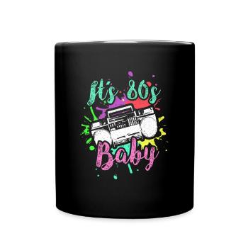 Es ist 80 Baby - Tasse einfarbig - Schwarz - Vorne