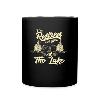 Retraité te voir au lac - Mug uni - noir - Devant