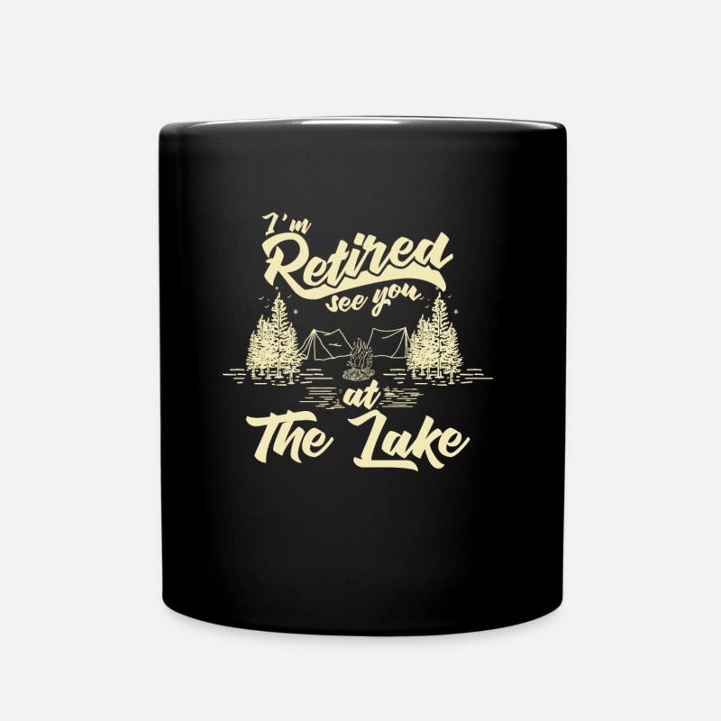 Retraité te voir au lac - Mug uni - noir