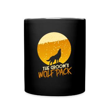 Der Wolfsrudel des Bräutigams - Tasse einfarbig - Schwarz - Vorne