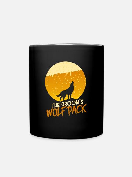 Der Wolfsrudel des Bräutigams - Tasse einfarbig - Schwarz