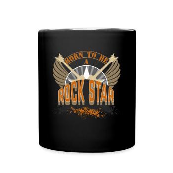 Né pour être rock star - Mug uni - noir - Devant