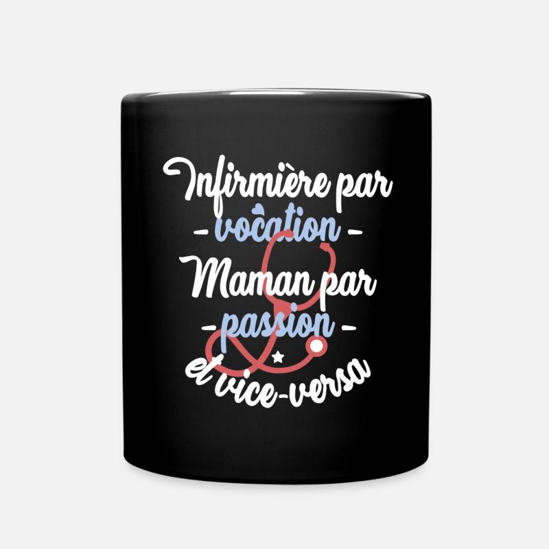 Maman infirmière - Mug uni - noir