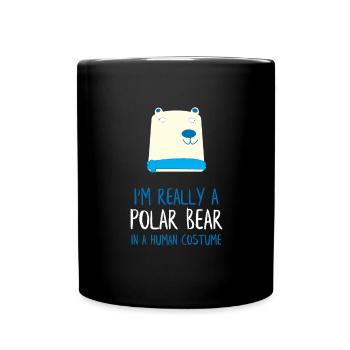 I'm Really a Polar Bear - Full Colour Mug - black - Front