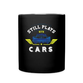 Still Plays With Cars - Full Colour Mug - black - Front