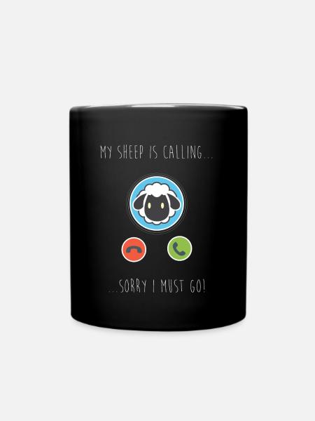 My Sheep Is Calling - Full Colour Mug - black