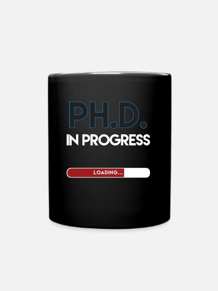 PhD Loading In Progress - Full Colour Mug - black