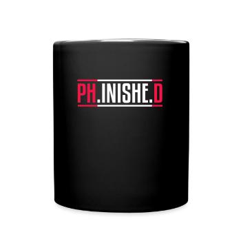 Phinished PhD - Full Colour Mug - black - Front