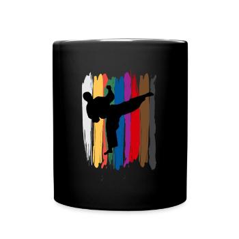 Taekwondo Belts Silhouette - Full Colour Mug - black - Front