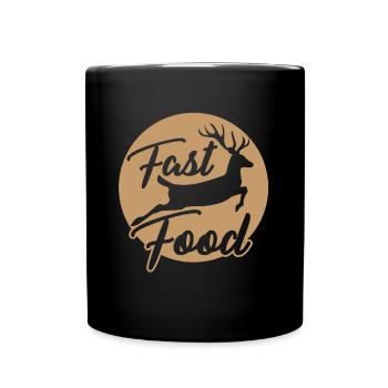 Fast food - Mug uni - noir - Devant