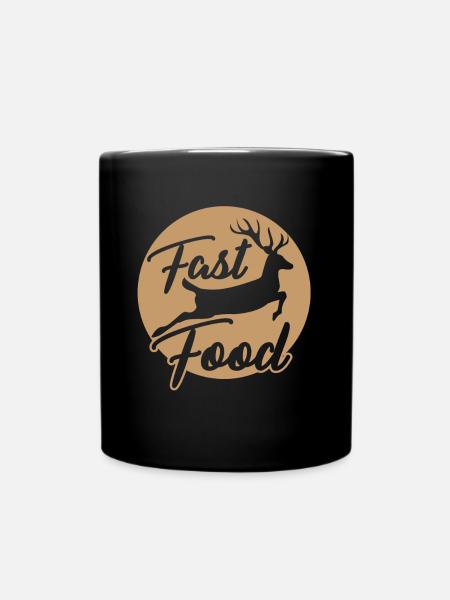 Fast Food - Tasse einfarbig - Schwarz