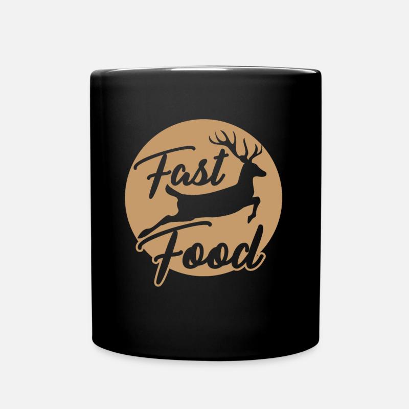 Fast Food - Tasse einfarbig - Schwarz