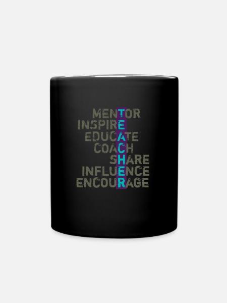 Lehrer Wertschätzung - Tasse einfarbig - Schwarz