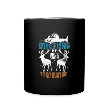 Allé pêcher Huntin - Mug uni - noir - Devant