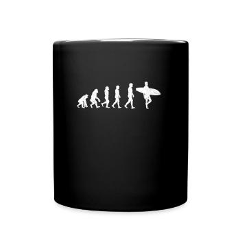 Surfen Evolution - Tasse einfarbig - Schwarz - Vorne
