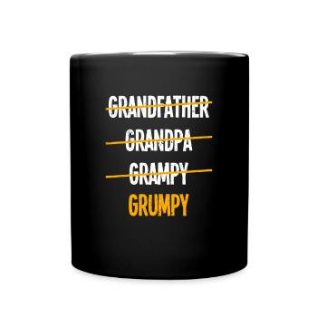 Großvater Opa Grampy mürrische Opa Familie - Tasse einfarbig - Schwarz - Vorne