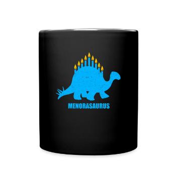Menorasaurus Menorah Hanukkah Dinosaur Jew Channuk - Full Colour Mug - black - Front