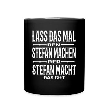 Stefan - Tasse einfarbig - Schwarz - Vorne
