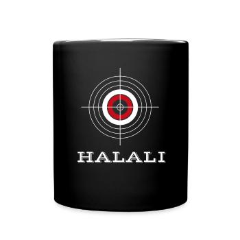 Halali Chasser cible chasseur langue de chasseur - Mug uni - noir - Devant