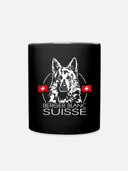 BERGER BLANC SUISSE Chien de Wilsigns - Mug uni - noir