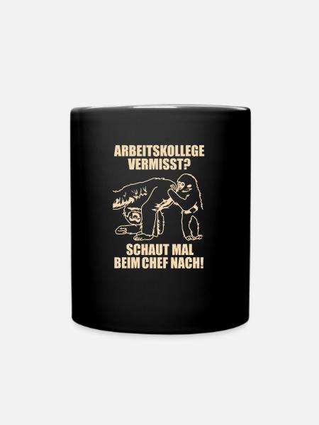 Büro Chef Baustelle Humor Arbeitskollege Spruch - Tasse einfarbig - Schwarz
