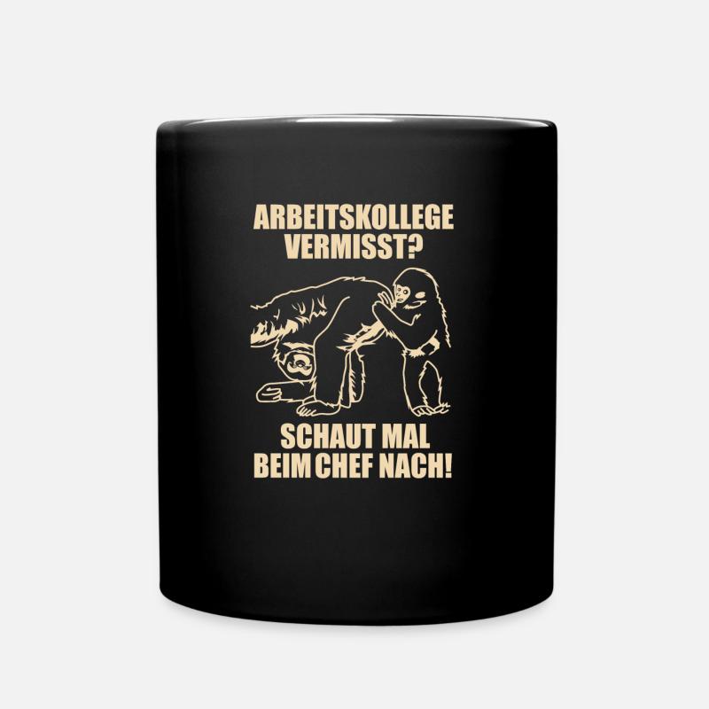 Büro Chef Baustelle Humor Arbeitskollege Spruch - Tasse einfarbig - Schwarz