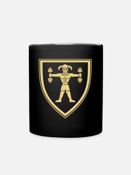 Entraînement aux haltères vikings - Mug uni - noir