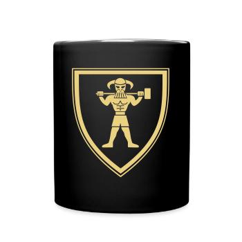 Wikinger-Vorschlaghammer-Training - Tasse einfarbig - Schwarz - Vorne