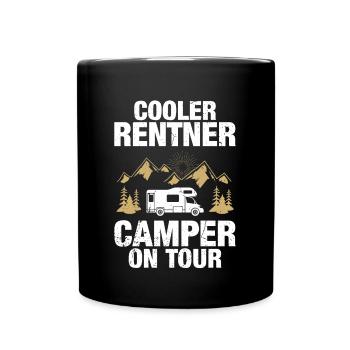 Cooler Rentner Wohnmobil Rente Camper Opa Geschenk - Tasse einfarbig - Schwarz - Vorne