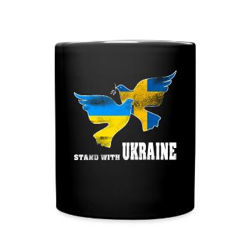Ukraine - Tasse einfarbig - Schwarz - Vorne