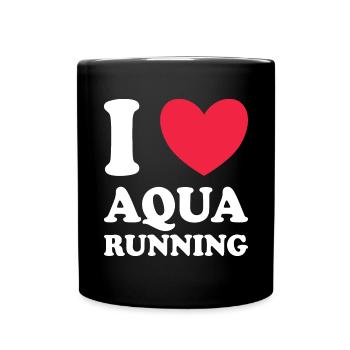 Sport Aqua running J'adore L'Aqua running - Mug uni - noir - Devant